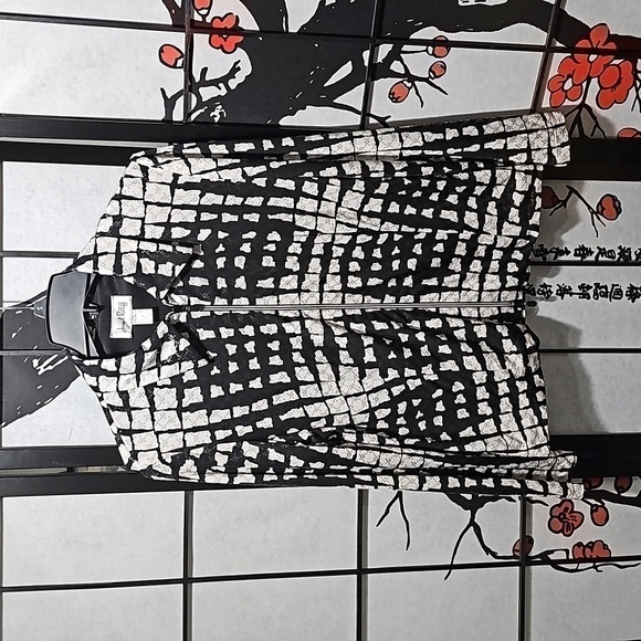 Joseph Ribkoff Jackets & Blazers - Joseph‎ Ribkoff Checkered Graphic Print Full Zip Jacket Size 12